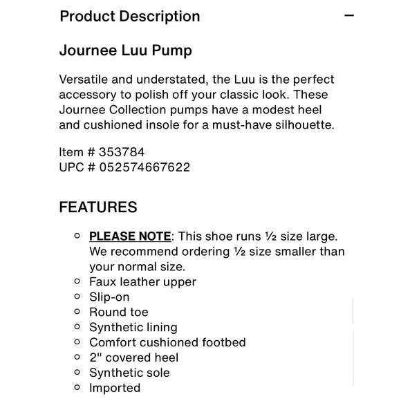 Journee Collection LUU Pump Faux Leather Almond Toe Block Heel Chestnut Sz 7.5 - Picture 5 of 12